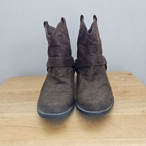 Mossimo Supply Co. Womens Brown Suede Leather Ankle Booties Boots. Size 8